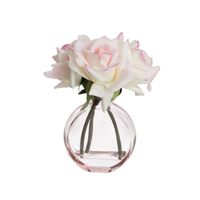 Rose Light Pink Real Touch in Chanel Vase 22cm Set of 5