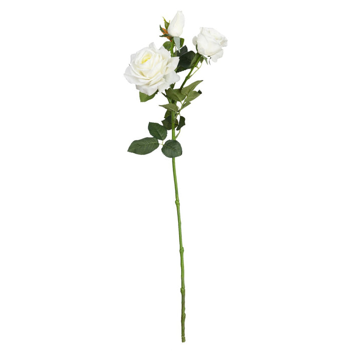 Rose Spray White 73cm Pack of 12