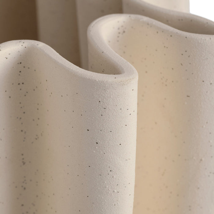 Ruth Cream Speckled Vase 37cm