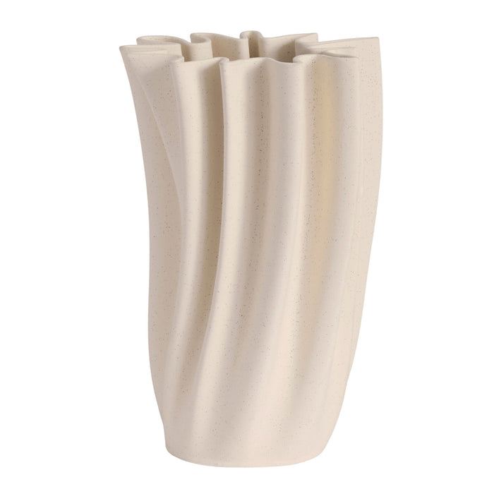 Ruth Cream Speckled Vase 37cm