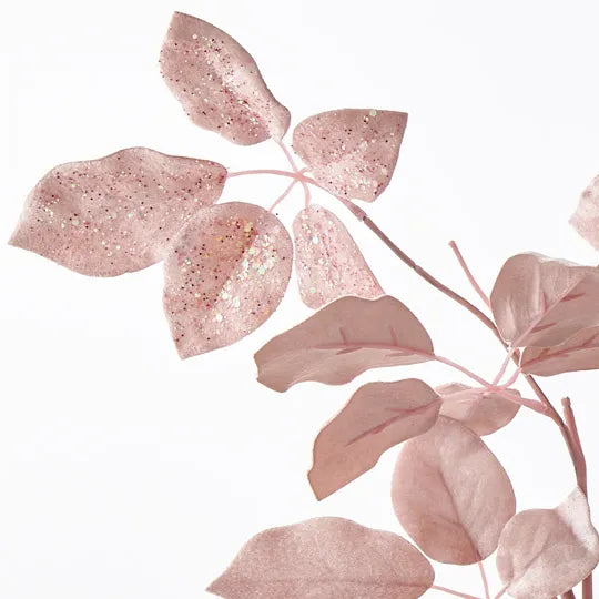 Schefflera Leaf Metallic Spray Light Pink 127cm  - Pack of 6