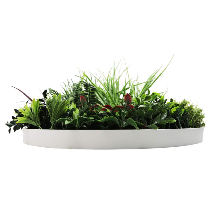 Slimline Artificial Green Wall Disc Art Colour 60cm - FLORA DESIGNS