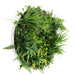 Slimline Artificial Green Wall Disc Art Country Fern 60cm - FLORA DESIGNS
