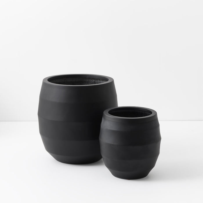 Silos Black Pot Pack of Two - 42cm