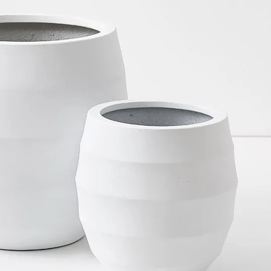 Silos White Pot Pack of Two - 42cm