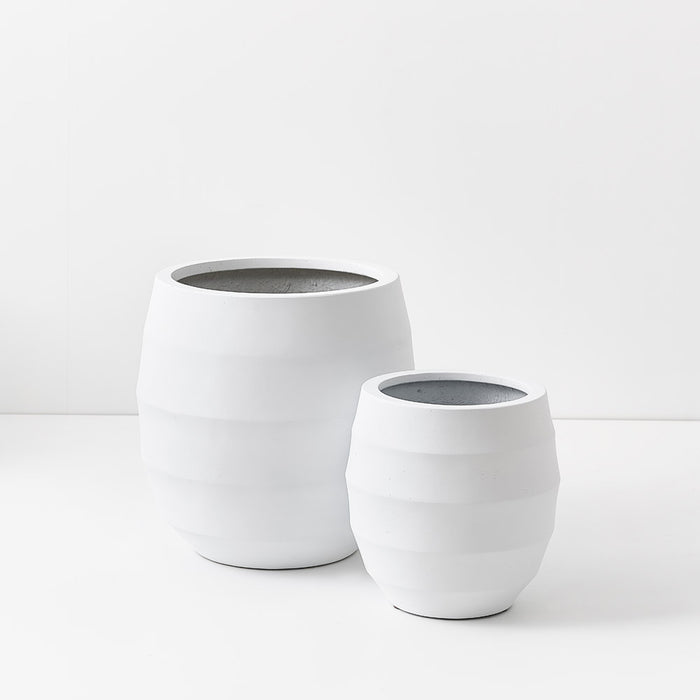 Silos White Pot Pack of Two - 42cm