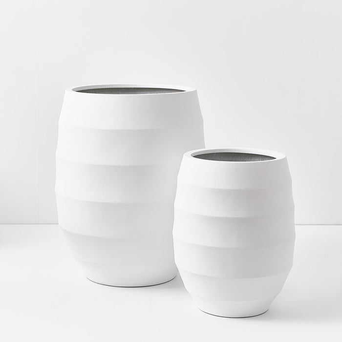 Silos White Pot Pack of Two - 68cm