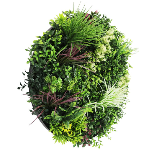 Slimline Artificial Green Wall Disc Art Colour 80cm - FLORA DESIGNS