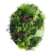 Slimline Artificial Green Wall Disc Art Colour 80cm - FLORA DESIGNS