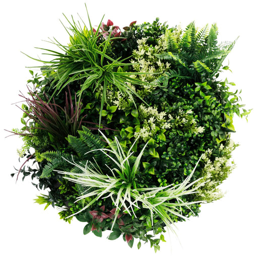 Slimline Artificial Green Wall Disc Art Colour 60cm - FLORA DESIGNS