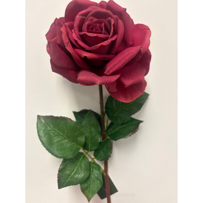 Stella Real Touch Rose Stem Dark Pink 50cm Pack of 12