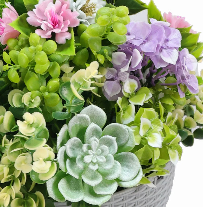 Succulent Hanging Basket UV Resistant 36cm Green