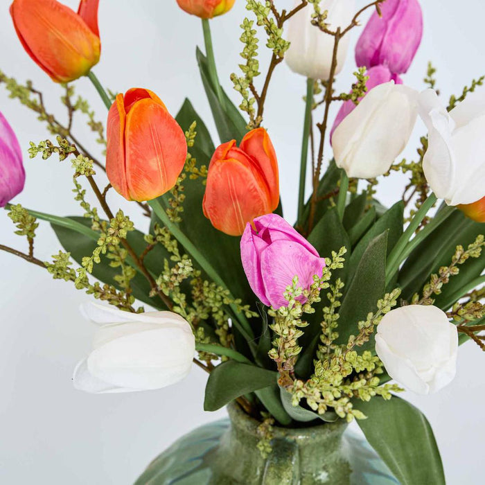Artificial Liv Soft Touch Tulip Orange 45cm Orange - FLORA DESIGNS