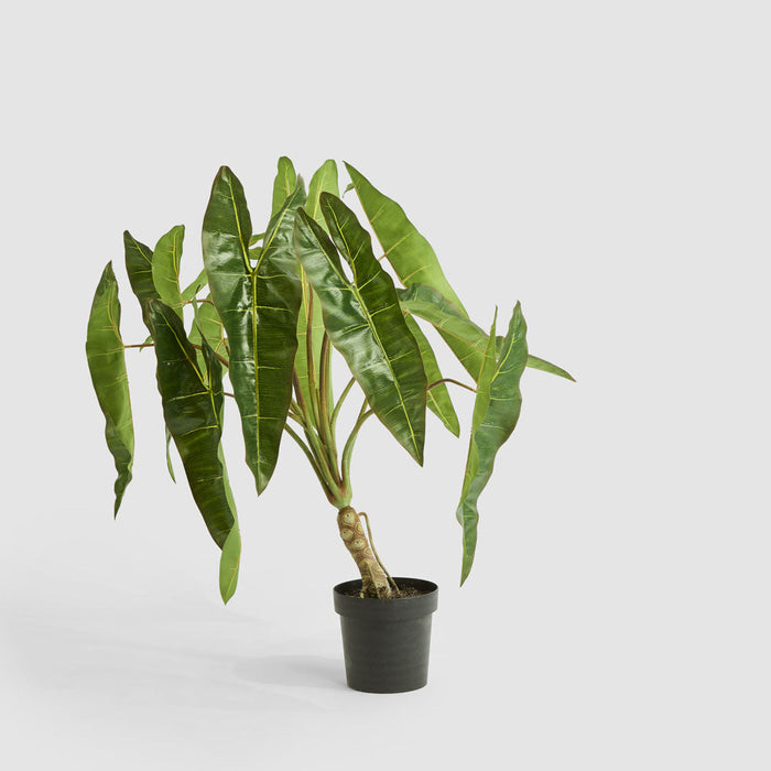 Artificial Potted Philodendron Spiritus Sancti Plant 104cm Green - FLORA DESIGNS