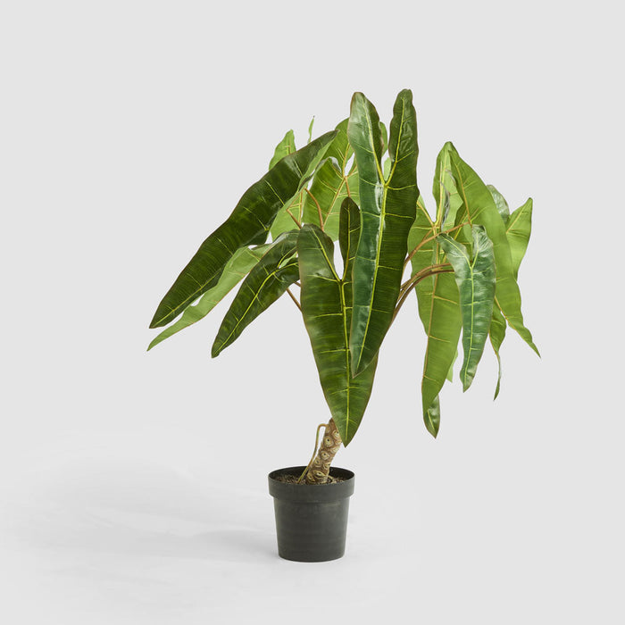 Artificial Potted Philodendron Spiritus Sancti Plant 104cm Green - FLORA DESIGNS