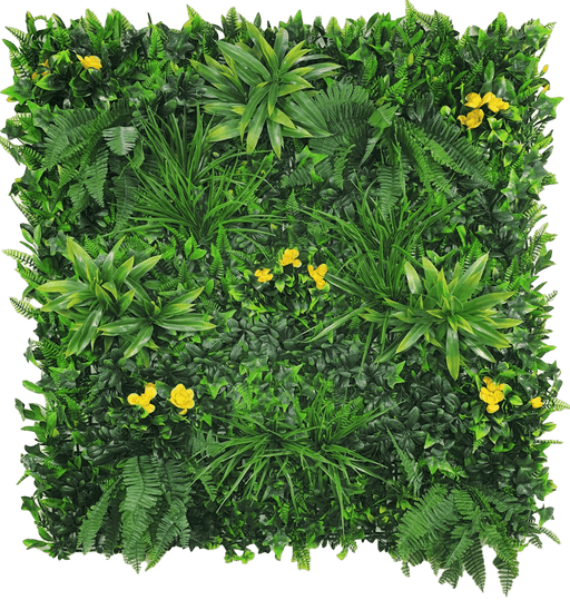 Yellow Rose Vertical Garden Green Wall 100cmx100cm - FLORA DESIGNS