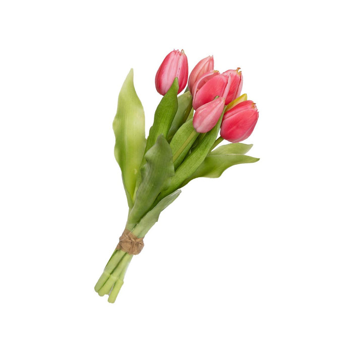 Tulip Bundle Pink 32cm Real Touch Pack of 6