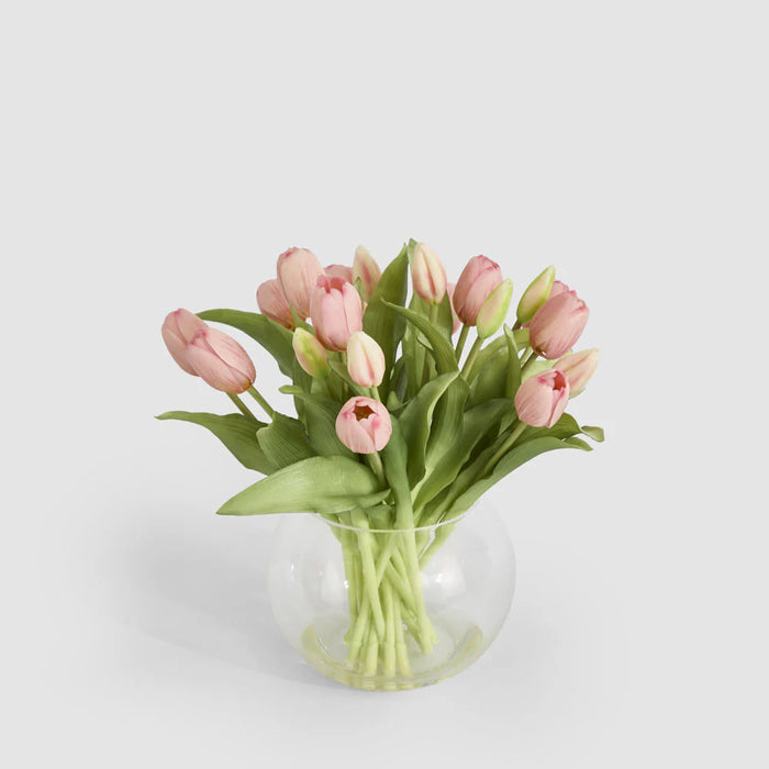 Tulip Pink in Water Vase, 30cm