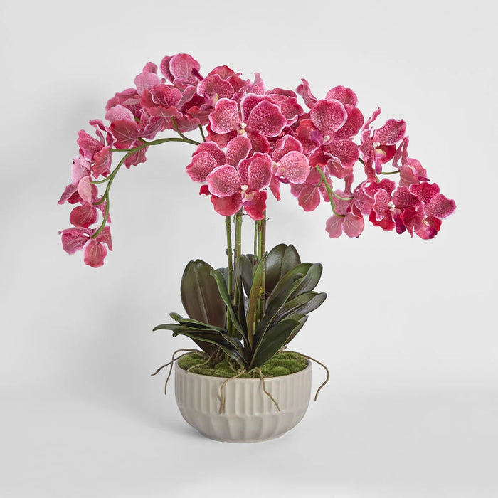 Vivienne Arrangement 60cm Pink in Taupe Pot