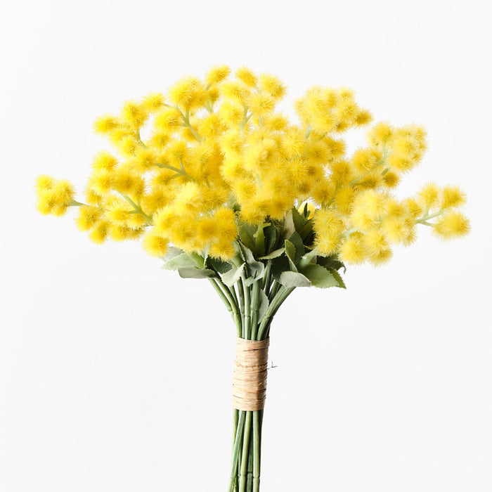 Wattle Bouquet Yellow 27cm - Pack of 12