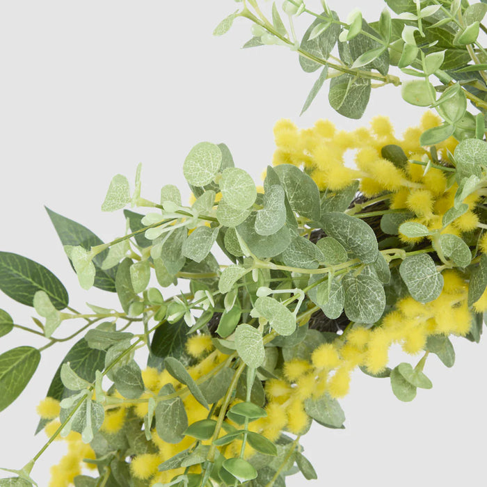 Wattle Eucalyptus Leaf Wreath 68cm