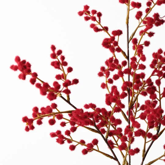 Wattle Spray Red 69cm - Pack of 12