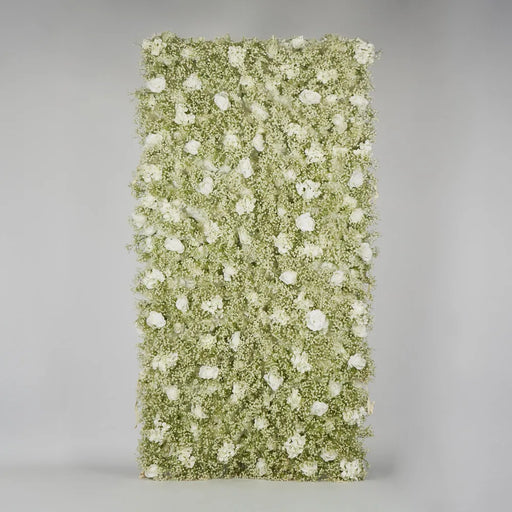 White Rose Hydrangea & Gyp Floral Wall