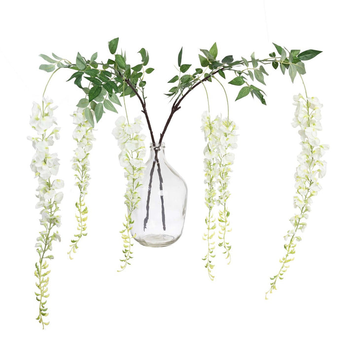 Wisteria Spray Cream White 170cm Pack of 6