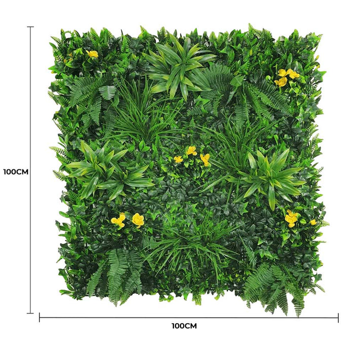Yellow Rose Vertical Garden Green Wall 100cmx100cm - FLORA DESIGNS