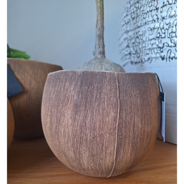 Pot Calypso Brown 17cm Pack of 2