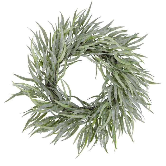 Frost Glitter Eucalyptus Wreath Green 51cm
