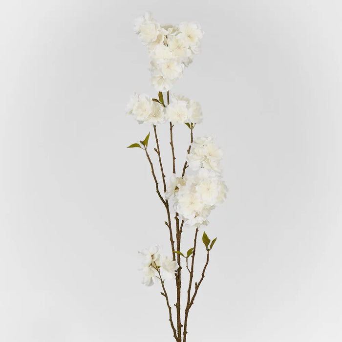 Peach Blossom White Spray 118cm - Pack of 12