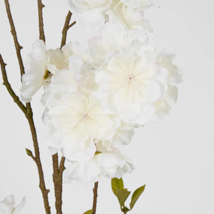 Peach Blossom White Spray 118cm - Pack of 12