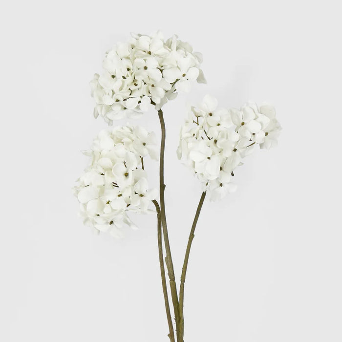 Hydrangea 3 Heads White Spray - Pack of 12