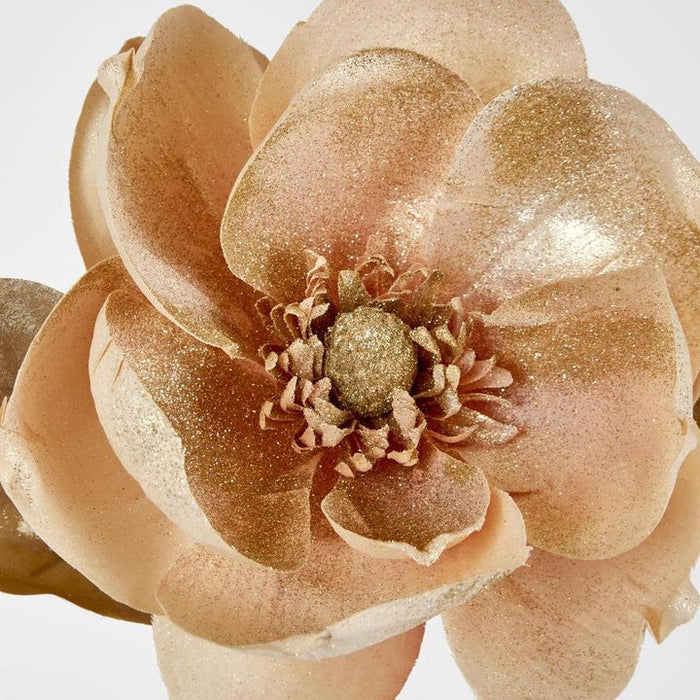 Champagne Gold Glitter Christmas Magnolia 74cm – Pack of 12
