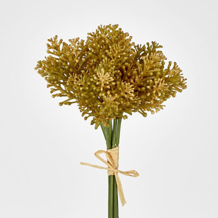 Pine Berry 20cm Green Yellow Pack of 36