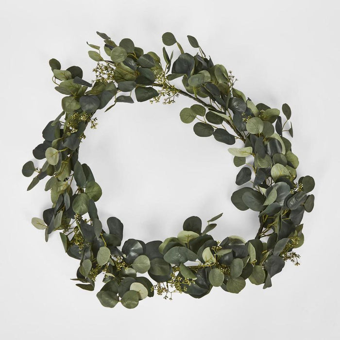 Silver Dollar Leaf Garland with Seed 182cm - Pack of 6