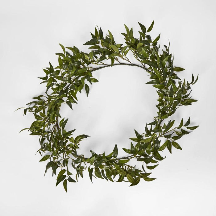 Green Ruscus Leaf Garland 182cm - Pack of 4