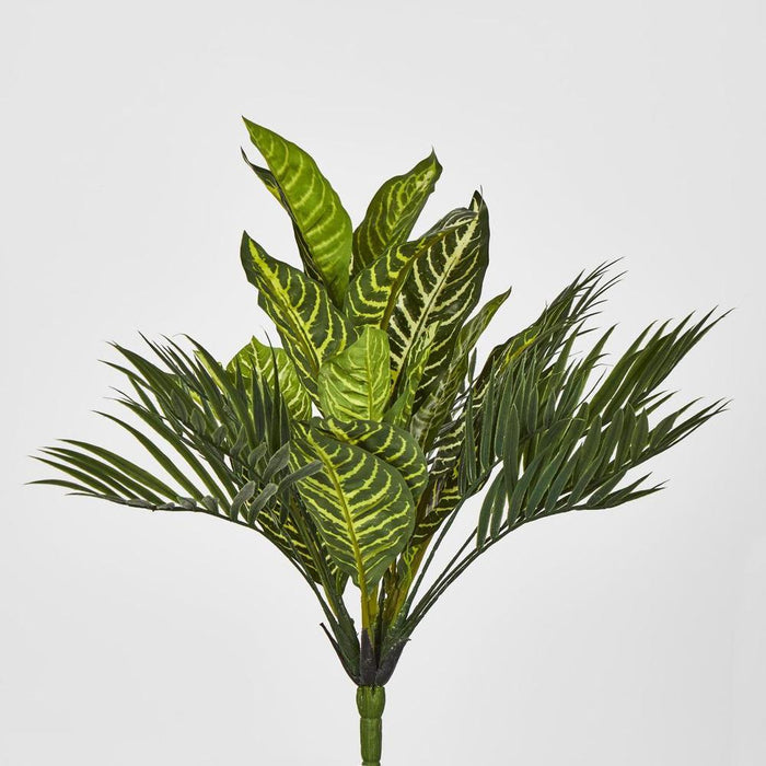 Zebra Palm Leaf Bush Green 30cm – Pack of 6