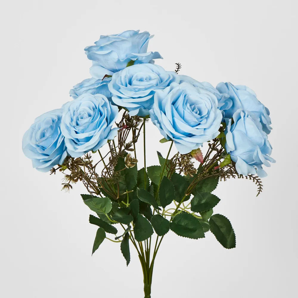 Artificial Blue Rose Bouquet – Pack of 32 — Flora Designs Australia