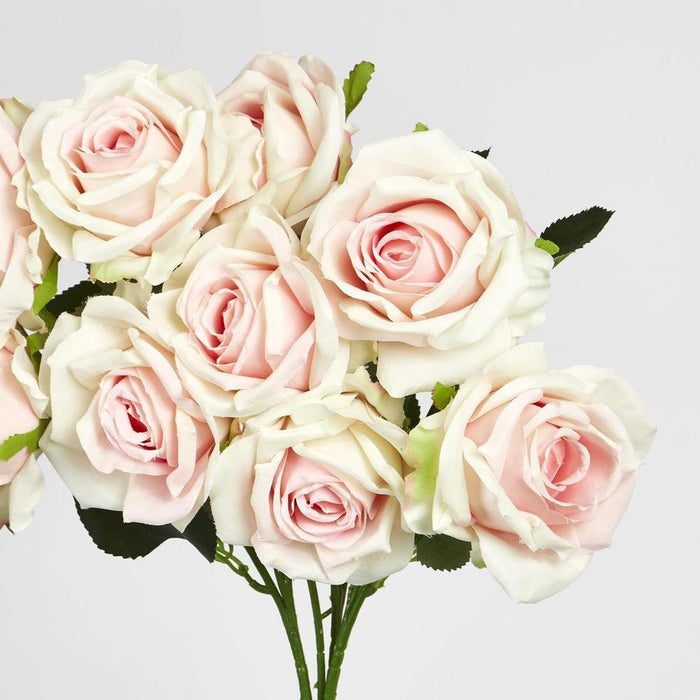 Lisa Rose Bunch 40cm Light Bean Paste Pink - Pack of 12