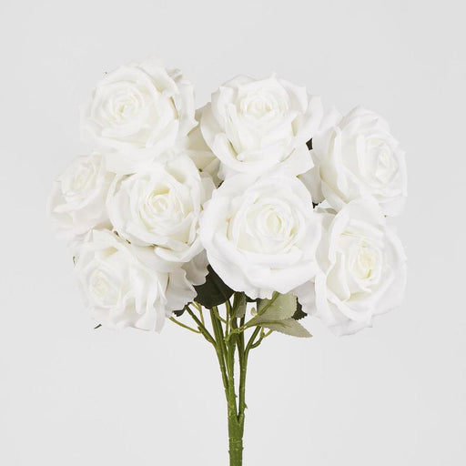 Lisa Rose Bunch 40cm White - Pack of 12