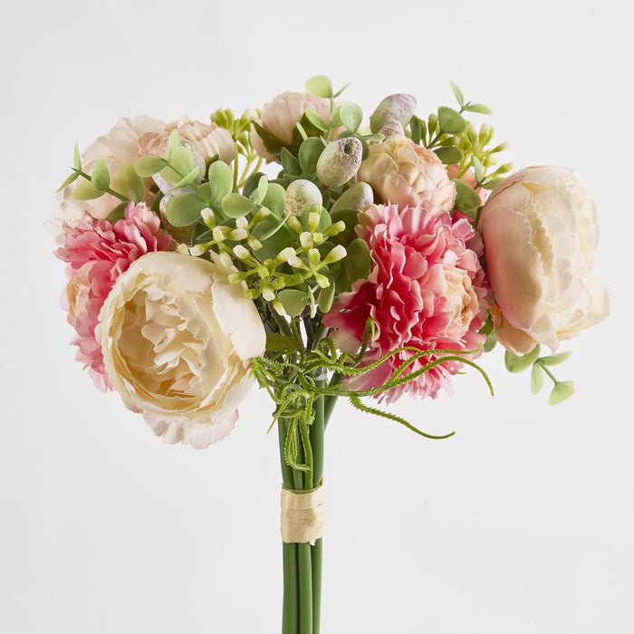 Marigold Peony Bouquet 32cm Pink Light Pink - Pack of 12