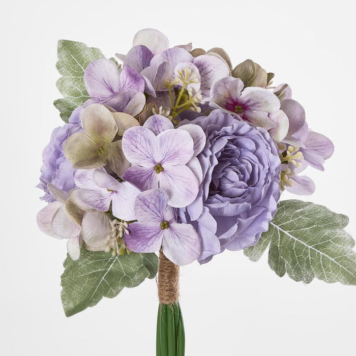 Ranunculus Hydrangea Bouquet Purple 29cm - Pack of 12