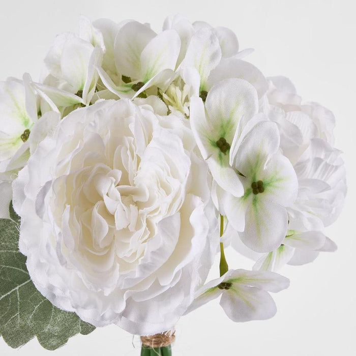 Ranunculus Hydrangea Bouquet White 29cm - Pack of 12