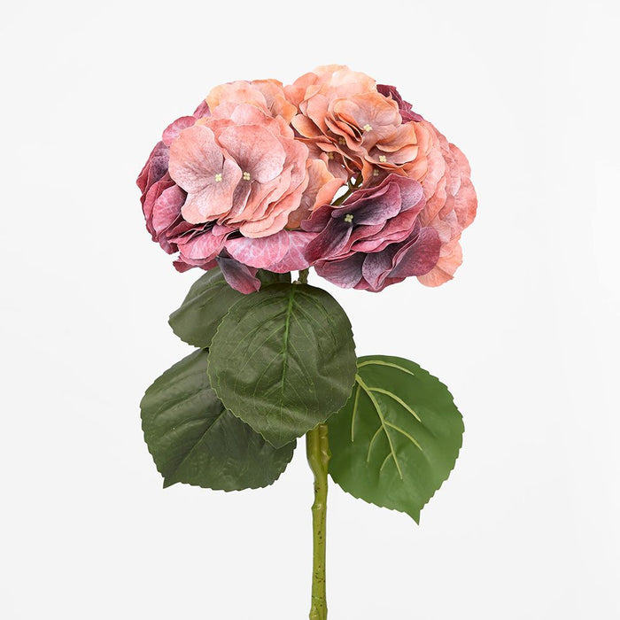 Real Touch Hydrangea Dark Rust Brown Rustic 64cm Pack of 12