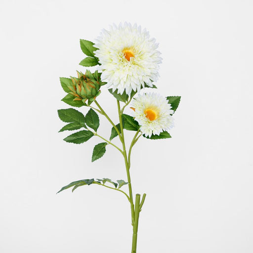 Sunflower Spray With 3 Flowers White 65cm - Pack of 12