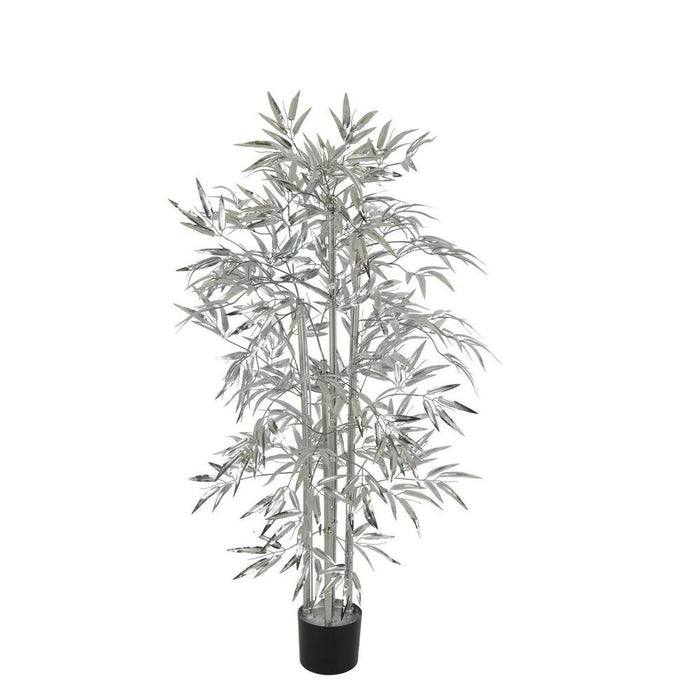 Bamboo Tree 520 Leaves Metallic Silver Grey 150cm