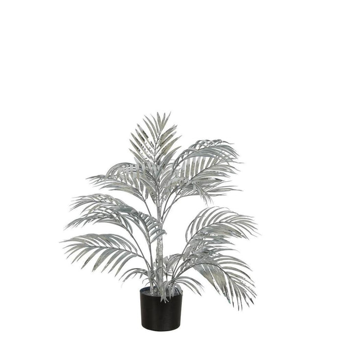 Areca Palm 335 Leaves Metallic Silver Grey 100cm