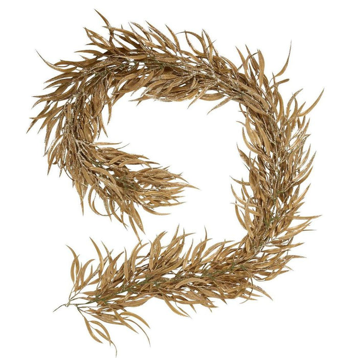 Glitter Eucalyptus Garland Gold 185cm Set of 2